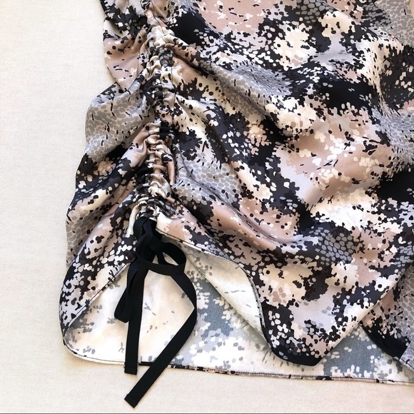 By Malene Birger Cisco Drawstring Ruched Print Midi Skirt - Picture 7 of 8